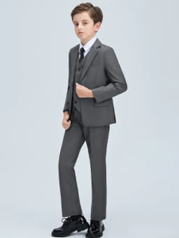 Boys Suits 4-Piece Jacket Vest Pants Tie Random Teen Dress Wedding Performance Prom Formalwear Classic Slim Elegant Age 2-16Y
