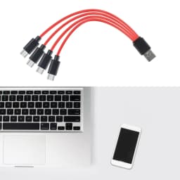 4Port Laptop Tablet 4 in 1 Convert Type-C Charge Wire Cord Adapter Durable Cable Connector U-Disk Fast-Charging Splitter