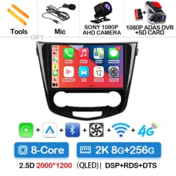 Android 15 Car Radio For Nissan Qashqai 2 J11 X-Trail T32 Rogue 2013-2021 QLED BT GPS DSP 4G LTE Autoradio Navigation 5G WIFI