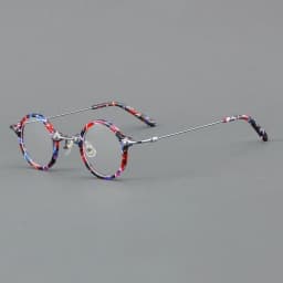 New Retro Round Men's And Women's Eyeglass Frames Made Of Sheet Metal Ultra Light Metal Optical Prescription Frame 56012