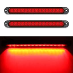 2PCS New 12-24V 15LED Tail Rear Lamp for Trailer Truck Lorry Pickup-Brake/Stop/Turn Lights Light Bar Strip