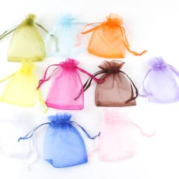 50pcs/lot Adjustable Drawstring Organza Bag 5x7cm 7x9cm 9x12cm 10x15cm Jewelry Packaging Candy Wedding Party Gifts Pouches