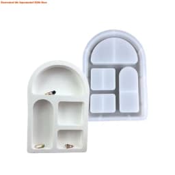 E06E Innovative Arched House Silicone Moulds For Casting Mini House Christmas Decorations And Creative Resin Crafts