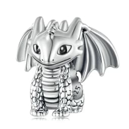 WOSTU 925 Sterling Silver Flying Dragon Charms Pendant Colorful Phoenix Beads Fit Original DIY Bracelet Wholesale