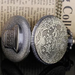 Vintage Bronze Quartz Pocket Watch Hell Bell Pattern Pendant Jewelry Chain Watch Men Women Clock Gift Collection