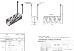 1PCS Titanium Tube Coil Evaporator for 1P 1.5 2 2.5 3 5P Aquarium Chiller Heat Exchanger Fish Tank in Seafood Pond