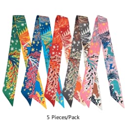 5 Piece Set Headband Ribbon Belt Scarf Wrap Ribbon Gift Wrapping Bow Multi Functional Favor Ribbon Multiple Color Options