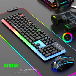 Mechanical Feel Keyboard and Mouse Set, with RGB LED Backlight, USB Wired - 104 Keys - Ideal Choice for Gaming and Office