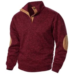 Men's Long Sleeve Stand Collar Sweatshirts Casual Pullover Outdoor Streetwear for Men Sport Riding lightweight V-neck Coats