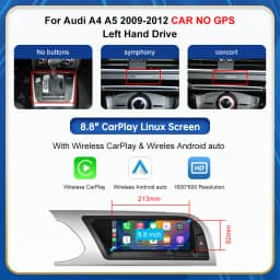 12.3 Road Top 8.9 Inch Touch Display Multimedia Player Andriod Auto Link For Audi A4 S4 B8 2009-2012 GPS Carplay Screen Car Play