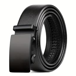 High-quality Men's Automatic Buckle PU Belt New Simple Men's Business Casual Belt Fashionable Men's Birthday Gifts