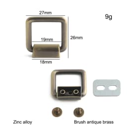 10/50/100PCS Metal Bag Side Hanger Square Ring For Handbag Strap Side Carabiner Clip Hook Chain Connector Buckle Accessories