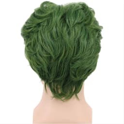HAIRJOY Men Short Green Curly Cosplay Wig For Party Synthetic Hair Wigs Halloween Wig