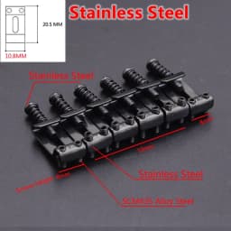 1 Set 10.5MM/10.8MM/11.3MM Stainless Steel / Titanium Alloy (TC4) Electric Guitar Bridge Saddle for Fende.r ST