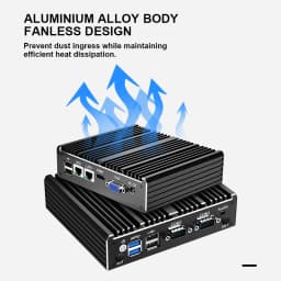 Topton Cheap Compact Fanless Mini PC Intel Celeron N2840 N2930 J1800 Dual LAN DDR3L MSATA SSD Firewall Computer Homelab Server