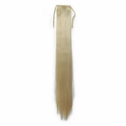 WIGSIN Synthetic 32Inch Long Straight Drawstring Ponytail Clip in Hair Extension Black Blonde Hairpiece for Women
