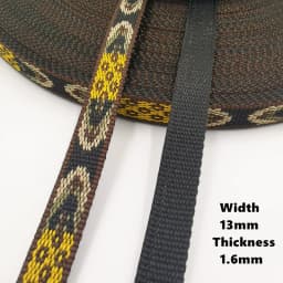 3Yards 10-20MM Retro Jacquard Substantial Thick Webbing Bag Belt Straps Ribbon for DIY Horse Or Big Pet Collar Clothing Sewing