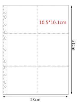 11-Hole A4 Binder Refill Pages 10 Pack Multi-Grid for Photo Card Postcard Coin Collection Scrapbook Album