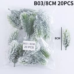 10/20Pcs Mini Artificial Pine branches DIY artificial fir branch Decoration Gift Candy New Year Christmas Decoration 2022