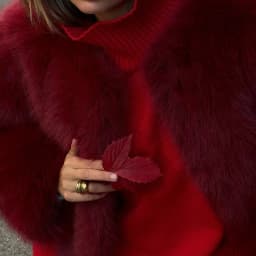 Neo Mint 2025 Ancora Red Christmas New Year Fur Coat Women Cropped Faux Fox Fur Jacket Chic Trendy Fluffy Furry Outerwear Female