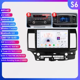 4G Carplay Android Auto Multimedia for Mitsubishi Lancer 2007-2017 Autoradio car intelligent systems 2din Screen 7862 Head Unit