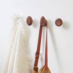 Scandinavian Solid Wood Handle Clothes Hook Coat Hook Wall-mounted Hook Punch-free Door Clothes Hanger Pebble Shape Cabinet Door
