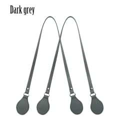 New Arrival Tanqu Long Edge Painting Handles Leather Flat PU Belt Drop End with Silver Rivet for OBag for EVA O Bag Body