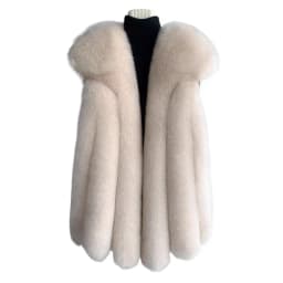Fox fur vest women's medium and long 2024 new fashion fur vest thick coat real fur for winter