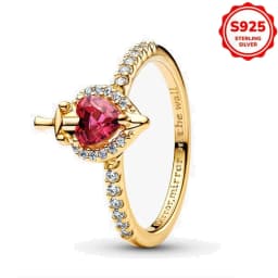 2026 Hot Selling 925 Silver Multi-Color Sun and Moon Heart-Shaped Ring for Women's Party Exquisite Jewelry Gift