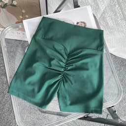 Solid Color High Waist Seamless Butt Lift Yoga Shorts Breathable Quick Drying Fitness Leggings Cycling Running Sports Shorts