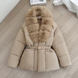 Women Parkas Coats Solid Jackets Mid Length Zipper Pocket Turn Down Collar Long Sleeves Cinched Waist Casual 2026 Autumn Winter