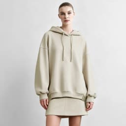 Amii Hooded Pullover Sweatshirt Drawstring Drop Shoulder Loose Fit Slimming Casual 2026 Winter Women's Clothes 12624037