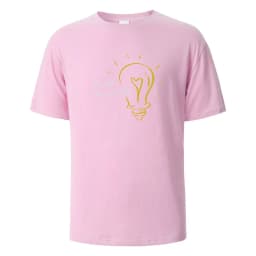 Think Positive Print T-Shirt Summer Tees For Men Women 100% Cotton O-neck Oversize Casual Short sleeved Tops