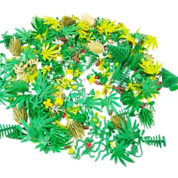 100g Plants Building Blocks DIY Toys Leaves Grasses Pine Trees Bamboo Flowers Multi-scene Construction Practical Accessories