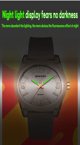 SANDA Top Brand 6277 Transparent Case Children's Quartz Watch Waterproof Night Light Leisure Student Quartz Watch 2025