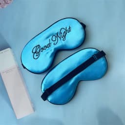 Embroidered Silk Sleep Mask Silk Eye Mask Soft Blackout Blindfold With Adjustable Strap Sleeping Eye Cover Mask For Travel