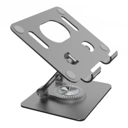 Foldable Mobile Phone Holder 360 Degree Rotating Hollowed Tablet Riser Anti Slip Tablet Holder Height Adjustable for 4.7-12 Inch