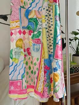 Doodle A-Line Skirt Women's High Waist Midi Skirt Summer 2023 New Sle Small Size Faionable Commute Pattern Other