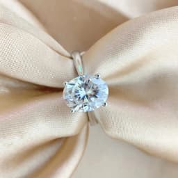 Smyoue Oval Cut 1CT 2CT 3CT D Color Moissanite Rings for Women Lab Diamond Wedding Promise Band S925 Sterling Silver Jewelry
