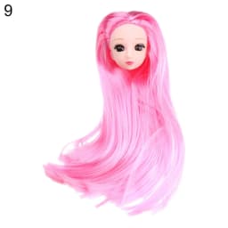 DIY Doll Head Wear 1/6 BJD Doll Head With Gold Brown Black Long Hair For 30cm Doll Joint 3D Eyes Europe Ancient Doll