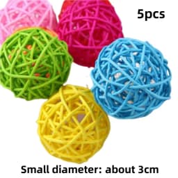 Pet Bird Chewing Bird Rattan Ball Toy For Parrot Budgie Parakeet Cockatiel Chewing Playing Parrot Cages Toys