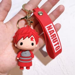 Cartoon PVC Naruto Anime Peripheral Keychain Naruto Silicone Figure Car Key Chain Christmas, Halloween Gift