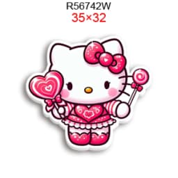 Hello Cat 10pcs/lot San Resin Planar Transparent Glitter Acrylic Flatback for Charms DIY Bow Craft Supplies Phone Case Decor