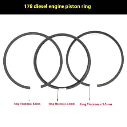 3Pcs/set Piston Rings Fit Single Cylinder Diesel Engines 168F 170F 173F 178F 186F 188F 192F Generators 2KW 5KW 6KW 7KW 8KW Parts
