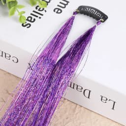 1 Pc Sparkle Shiny Hair Tinsel Hair Extensions Dazzles Women Hippie for Braiding Headdress Hair Braiding Tools Long 100cm