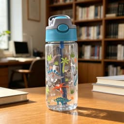 Kids Water Sippy Cup Kids 480ml Water Bottle with Straw and Handle Portable Drinking Bottle Cup Children