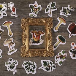 45pcs Retro Forest Series Plant Stickers Set for Scrapbooking Korean Diary Stationery Decorative Planner Sticker Collection