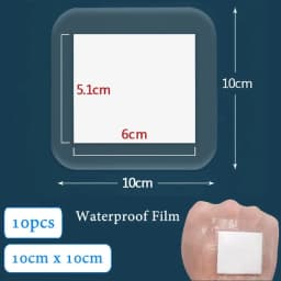 10pcs Waterproof Breathable Sterile Dressing Plaster Wound Hemostasis Sticker Cushion Adhesive First Aid Bandage Emergency Kit