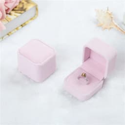 Rounded Flannelette Ring Box Flocking Jewelry Box Ring Stud Badge Storage Box Ring Jewelry Organizer Organizador De Joyas