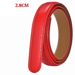2.4 2.8 3.0 3.5 Width Belt No Buckle for Automatic Buckle PU Leather Belts Without Buckle for Men Women No Buckle 4 Size Wide